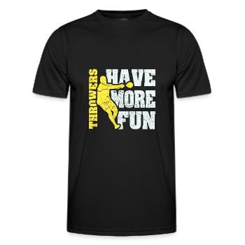Lanceur de marteau - T-shirt sport Homme - noir - Devant - AI Model Male 178 dark (178cm)
