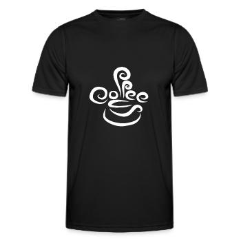 Café café cadeau café tasse de café - T-shirt sport Homme - noir - Devant - AI Model Male 178 dark (178cm)