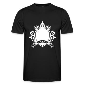 Blason symbole d’ornement symbole - T-shirt sport Homme - noir - Devant - AI Model Male 178 dark (178cm)