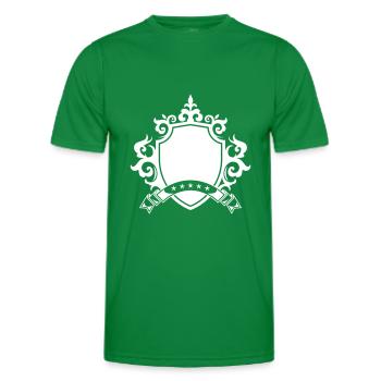 Coat of Arms Ornament Shield Symbol - Men's Functional T-Shirt - kelly green - Front - AI Model Male 178 dark (178cm)