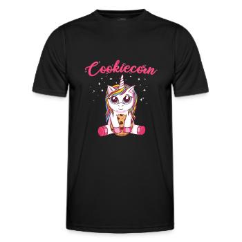 Licorne Cookie Cookie Bonbons Unicorn - T-shirt sport Homme - noir - Devant - AI Model Male 178 dark (178cm)