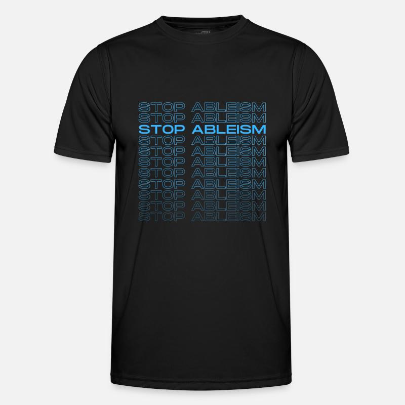 Stop Ableism Autistic Pride Support - Funktionsshirt til herrer - sort