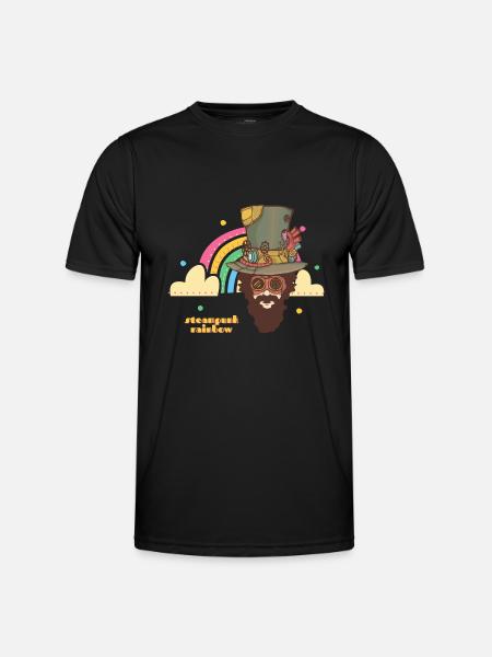 Steampunk Rainbow - Men's Functional T-Shirt - black