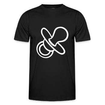 sucettes cadeau bébé bébé bébé - T-shirt sport Homme - noir - Devant - AI Model Male 178 dark (178cm)