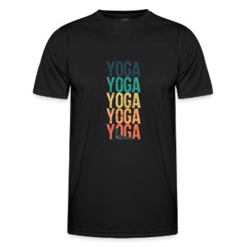 YOGA YOGA YOGA - Männer Funktions-T-Shirt - Schwarz - Vorne - AI Model Male 178 dark (178cm)