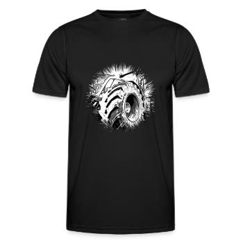 Tractor - Men's Functional T-Shirt - black - Front - AI Model Male 178 dark (178cm)