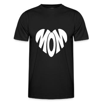 Mother's Day baby mom gift mom mom love mom - Men's Functional T-Shirt - black - Front - AI Model Male 178 dark (178cm)