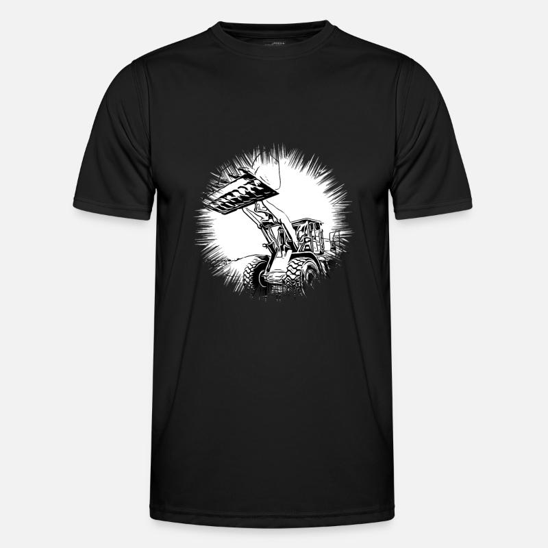 Radlader - Männer Funktions-T-Shirt - Schwarz