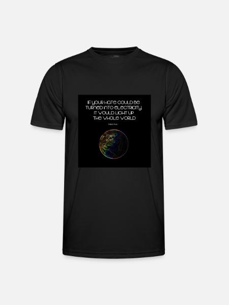 Die Welt in Teslas Augen - Männer Funktions-T-Shirt - Schwarz