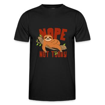 Sloth Funny - Nope Pas aujourd’hui - T-shirt sport Homme - noir - Devant - AI Model Male 178 dark (178cm)