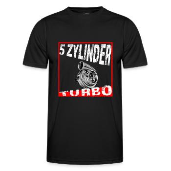 5 Zylinder Fünf Zylinder - Männer Funktions-T-Shirt - Schwarz - Vorne - AI Model Male 178 dark (178cm)