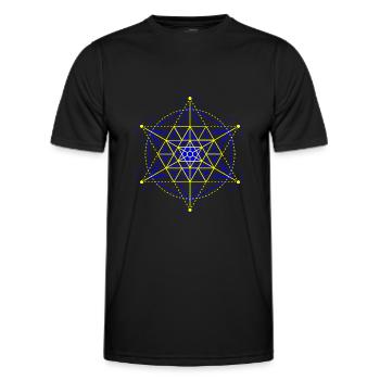 Sacred Geometry - Men's Functional T-Shirt - black - Front - AI Model Male 178 dark (178cm)
