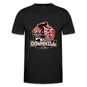 Vélo Downhill VTT - T-shirt sport Homme - noir - Devant - AI Model Male 178 dark (178cm)