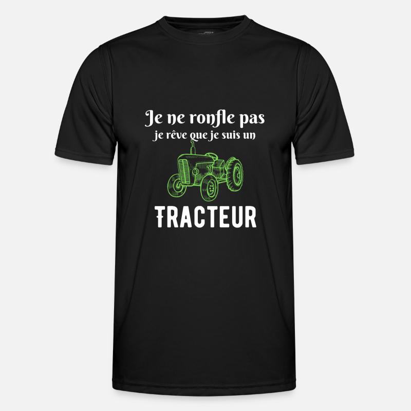 Ich schnarche nicht, ich träume, dass ich ein Traktor bin. - Männer Funktions-T-Shirt - Schwarz