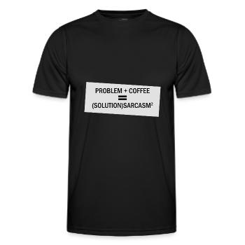Problem Plus Kaffee - Männer Funktions-T-Shirt - Schwarz - Vorne - AI Model Male 178 dark (178cm)
