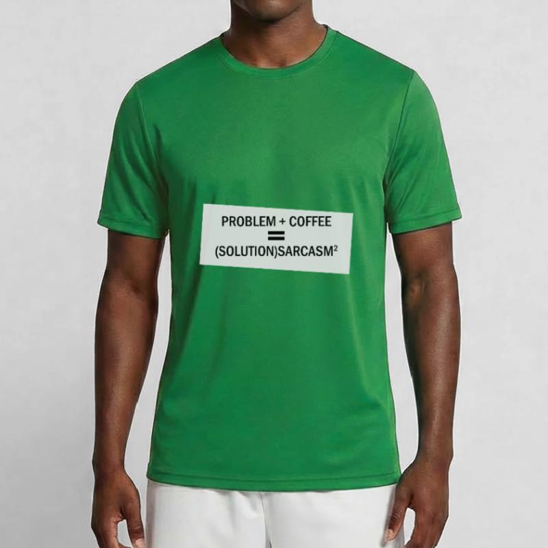 Problem Plus Kaffee Männer Funktions-T-Shirt