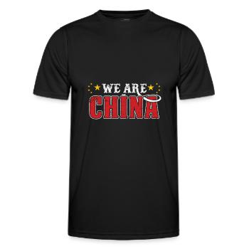 Wir Sind China! - Männer Funktions-T-Shirt - Schwarz - Vorne - AI Model Male 178 dark (178cm)