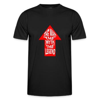 The Man - Men's Functional T-Shirt - black - Front - AI Model Male 178 dark (178cm)