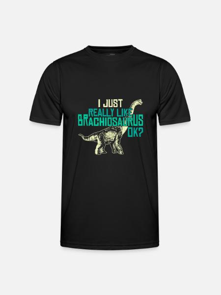 I Just Like Dinosaurs - Men's Functional T-Shirt - black