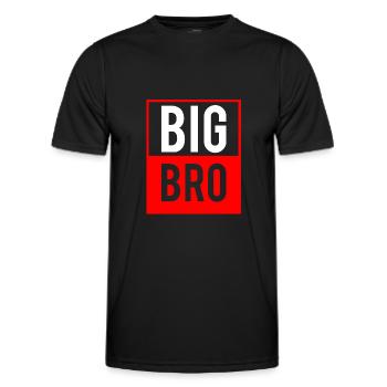 Big Bro - Großer Bruder - Männer Funktions-T-Shirt - Schwarz - Vorne - AI Model Male 178 dark (178cm)