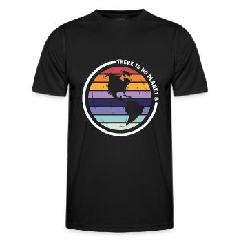 there is no planet b - Men's Functional T-Shirt - black - Front - AI Model Male 178 dark (178cm)
