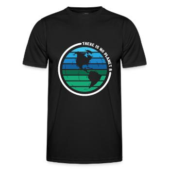 there is no planet b - Men's Functional T-Shirt - black - Front - AI Model Male 178 dark (178cm)