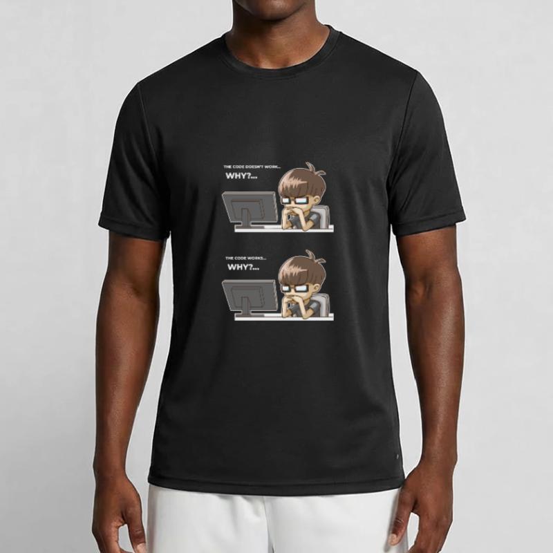 Drôle de code de programmation fonctionne pourquoi T-shirt sport Homme