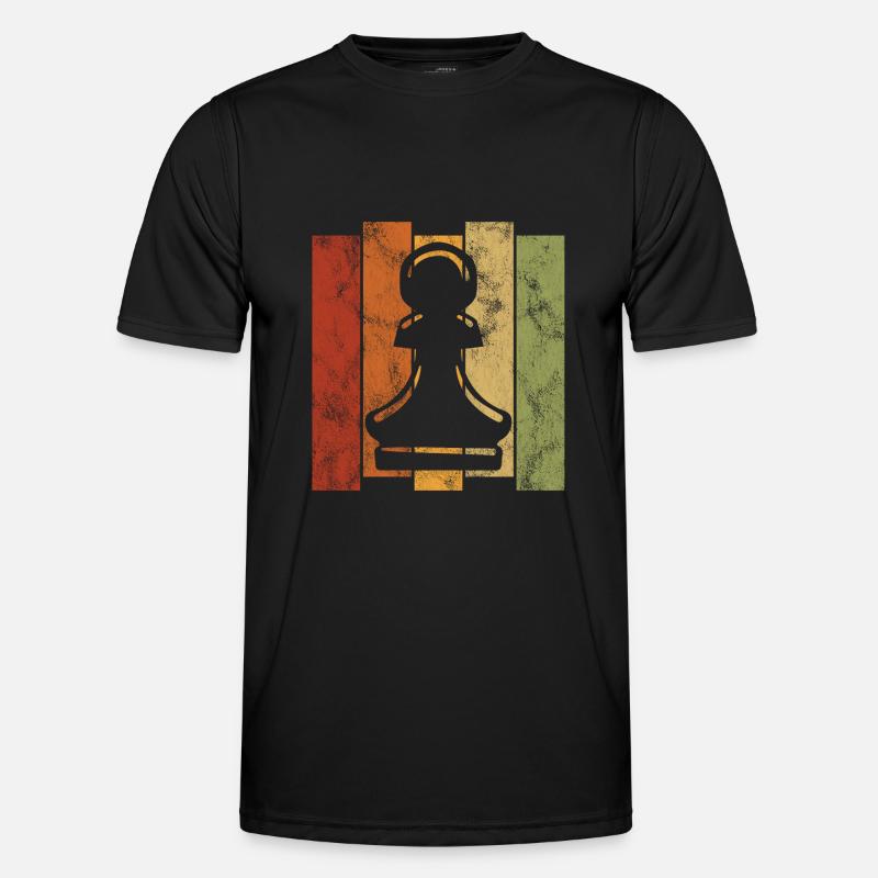 Échecs rétro échecs d’échecs - T-shirt sport Homme - noir