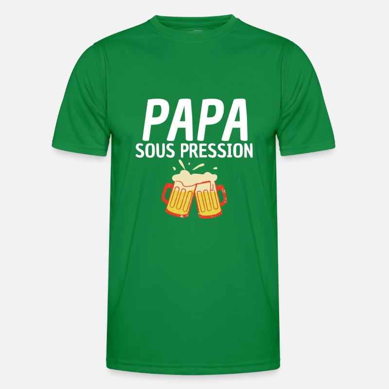 Papa sous pression. T-shirt sport Homme