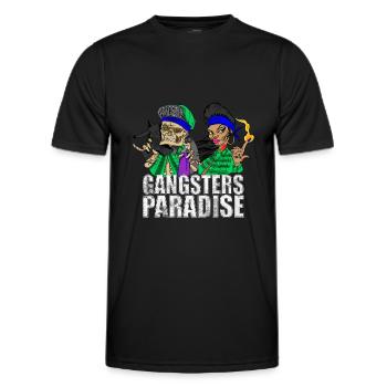 Gangsters Paradise - Männer Funktions-T-Shirt - Schwarz - Vorne - AI Model Male 178 dark (178cm)