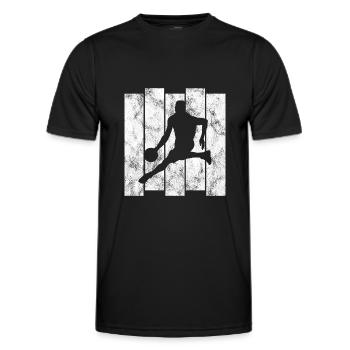 Basket basket basketteur basketteur - T-shirt sport Homme - noir - Devant - AI Model Male 178 dark (178cm)