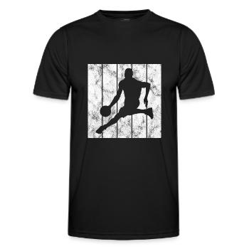 Basket basket basketteur basketteur - T-shirt sport Homme - noir - Devant - AI Model Male 178 dark (178cm)