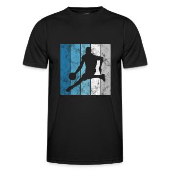Basket basket basketteur basketteur - T-shirt sport Homme - noir - Devant - AI Model Male 178 dark (178cm)
