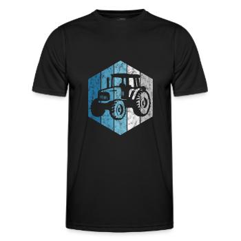 Tracteurs ferme Tracteurs tracteurs tracteurs tracteurs tracteurs - T-shirt sport Homme - noir - Devant - AI Model Male 178 dark (178cm)