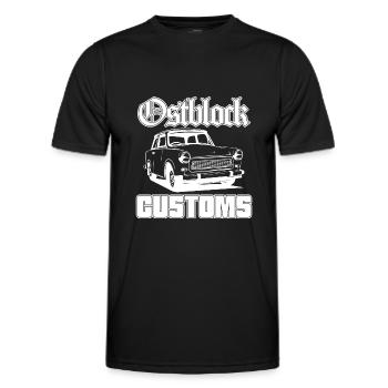 Trabi Trabbi Ostblock Customs DDR Auto - Männer Funktions-T-Shirt - Schwarz - Vorne - AI Model Male 178 dark (178cm)