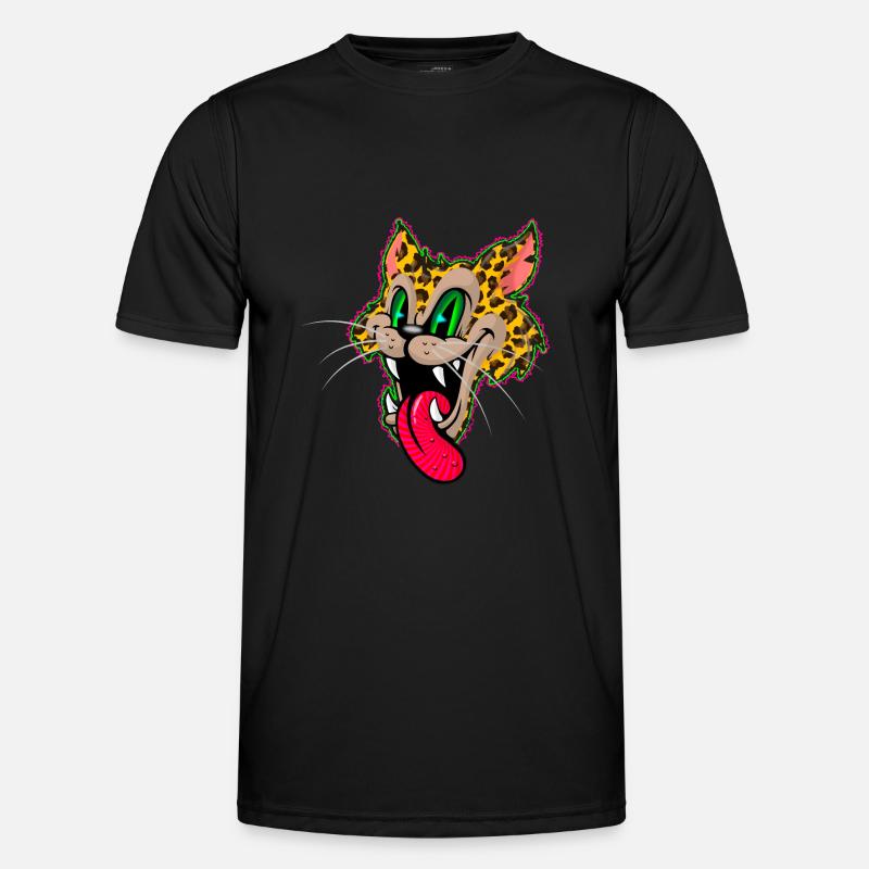 Leopard Comic - Men's Functional T-Shirt - black