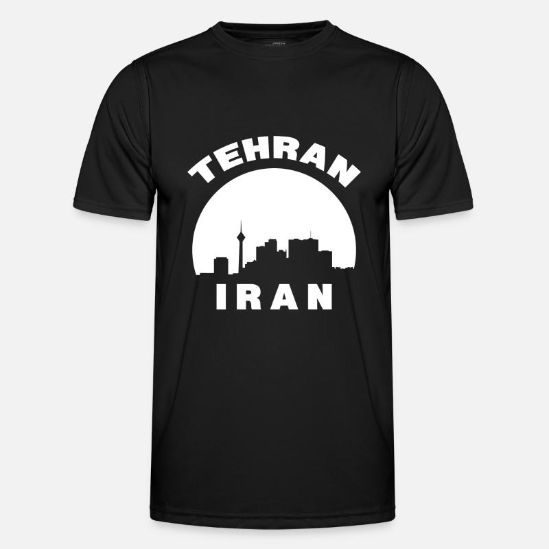 Tehran Iran Silhouette Gift - Men's Functional T-Shirt - black