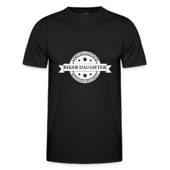 Banderole fille de moto - T-shirt sport Homme - noir - Devant - AI Model Male 178 dark (178cm)