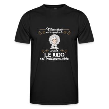 Idée cadeau judoka. Club de Judo sport de combat - T-shirt sport Homme - noir - Devant - AI Model Male 178 dark (178cm)