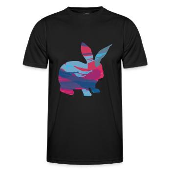Rabbit Rabbit Rabbit - Men's Functional T-Shirt - black - Front - AI Model Male 178 dark (178cm)