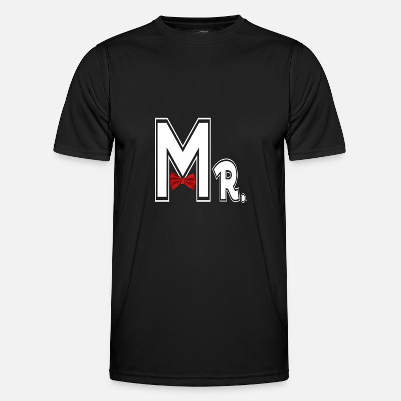 Mr and Mrs - Männer Funktions-T-Shirt - Schwarz