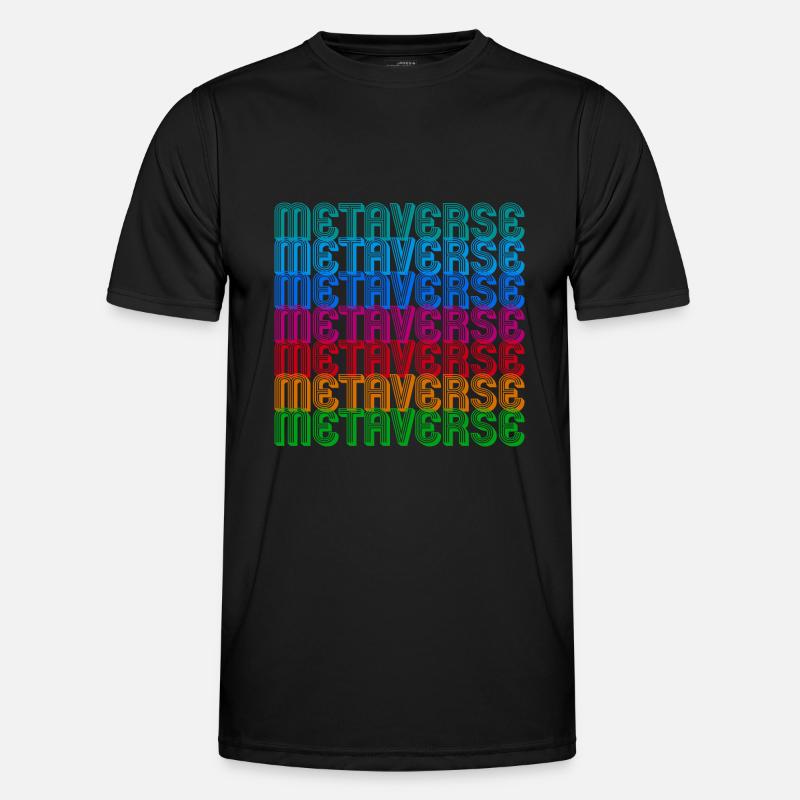 Metaverse - Männer Funktions-T-Shirt - Schwarz