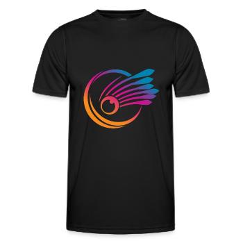 Badminton - Männer Funktions-T-Shirt - Schwarz - Vorne - AI Model Male 178 dark (178cm)