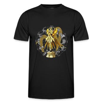 Armure Divine du Zodiaque Vierge - T-shirt sport Homme - noir - Devant - AI Model Male 178 dark (178cm)
