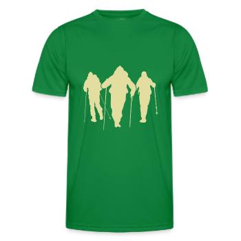 Nordic Walking Silhouette Team - Men's Functional T-Shirt - kelly green - Front - AI Model Male 178 dark (178cm)