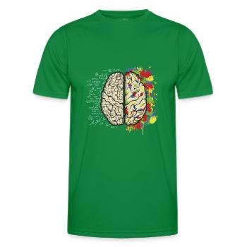 Gehirn-Mathematik - Männer Funktions-T-Shirt - Kelly Green - Vorne - AI Model Male 178 dark (178cm)