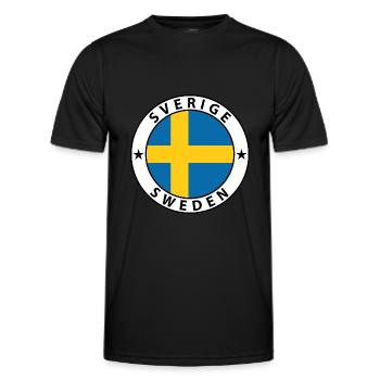 Suède - T-shirt sport Homme - noir - Devant - AI Model Male 178 dark (178cm)