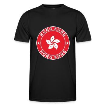 Hongkong - Männer Funktions-T-Shirt - Schwarz - Vorne - AI Model Male 178 dark (178cm)