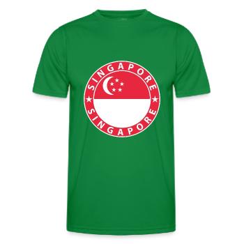Singapour - T-shirt sport Homme - vert - Devant - AI Model Male 178 dark (178cm)