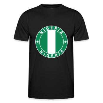 Nigeria - Männer Funktions-T-Shirt - Schwarz - Vorne - AI Model Male 178 dark (178cm)